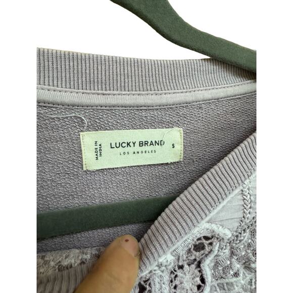 Lucky Brand Schiffley Cutwork Pullover in Dawn Rose - Picture 8 of 11